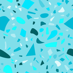 Colorful terrazzo flooring vector seamless in modern style.  Graphic modern pattern.  Vector illustration.