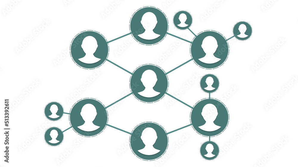Poster social network connections. connecting people on the internet, nodes transforming into the shape of 