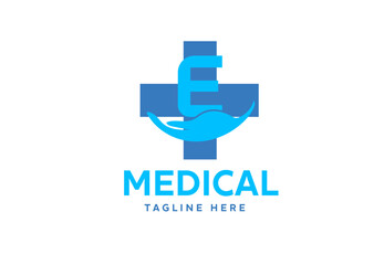 Medical cross symbol with E