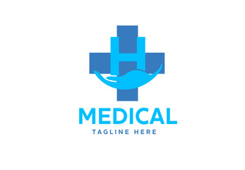 Fototapeta premium Medical cross symbol with H