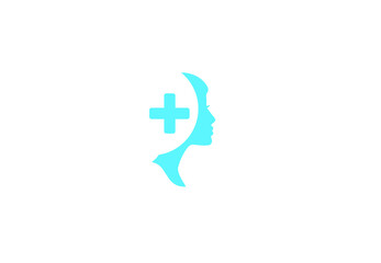 Woman with medical symbol