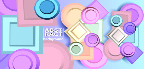 Abstract vector background with geometric pattern in pastel colors
