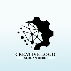 Technology vector logo design idea