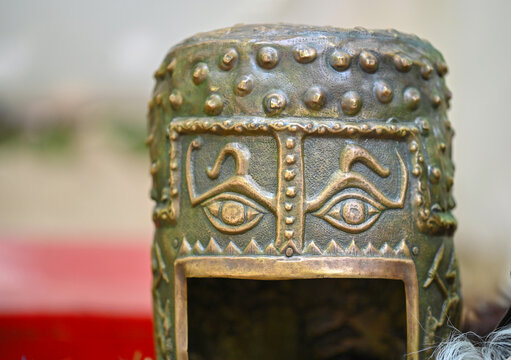 ancient dacian warrior metal helmet