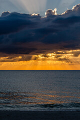 sunset over the ocean