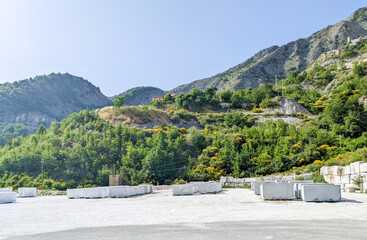 Carrara marble quarry in Italy