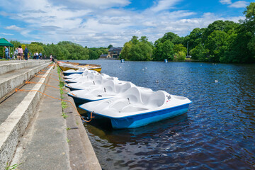 peddle boat on the river