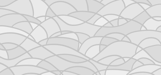 Fototapeta premium Abstract mosaic wallpaper of the surface. Wavy background. Pattern with lines and waves. Multicolored texture. Decorative style. Doodle for design. Black and white illustration