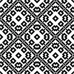 Seamless vector pattern in geometric ornamental style. Monochrome pattern.