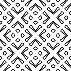 Seamless vector pattern in geometric ornamental style. monochrome pattern.