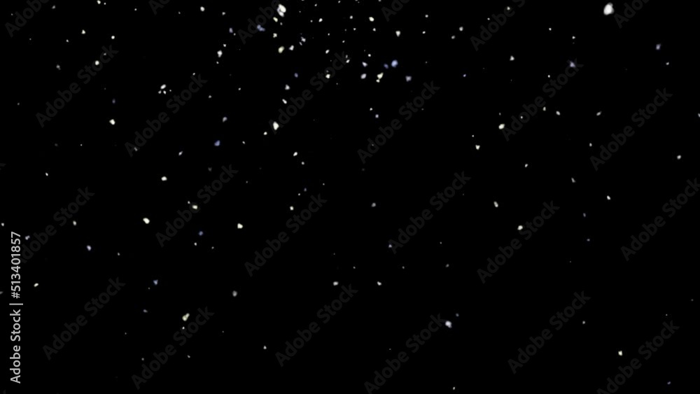 Wall mural dust particles falling down in the air. cinematic elegant futuristic organic dust particles macro sl