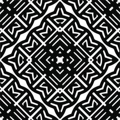 Seamless vector pattern in geometric ornamental style. monochrome pattern.