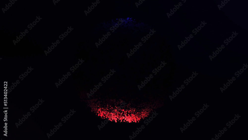 Poster magical sparkling particle circle animation. luminous swirling. glowing spiral cover. colorful shini