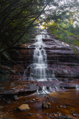 Fototapeta na wymiar Katoomba cascade with decent water flow.
