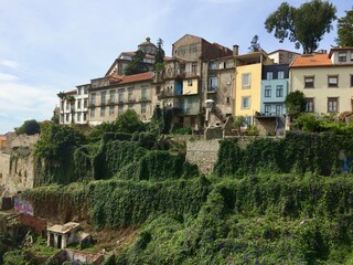 Fototapeta na wymiar Colored houses of Porto 