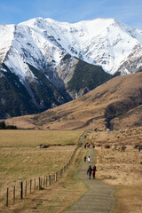 Fototapeta na wymiar Winter in Porters Pass and Castle Hill, New Zealand