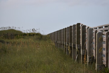 Morning boardwalk to the beach