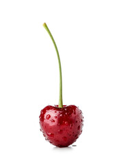 Sweet cherry isolated on white background