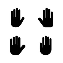 Hand icon vector. hand sign and symbol. palm