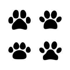 Fototapeta na wymiar Paw icon vector. paw print sign and symbol. dog or cat paw
