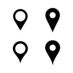 Pin icon vector. Location sign and symbol. destination icon. map pin