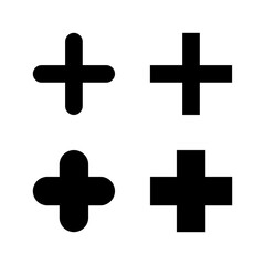 Fototapeta premium Plus icon vector. Add plus sign and symbol