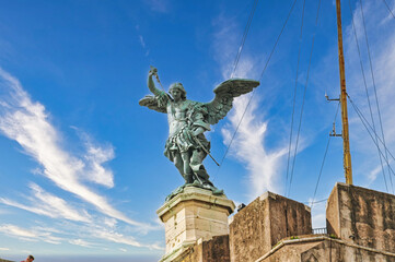 Fototapeta na wymiar Statue in Rome city in Italy, Europe