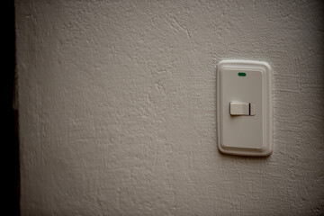 light switch on wall