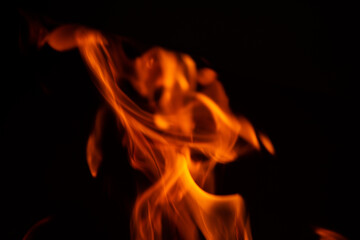 fire in the fireplace