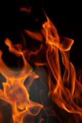 fire in the fireplace