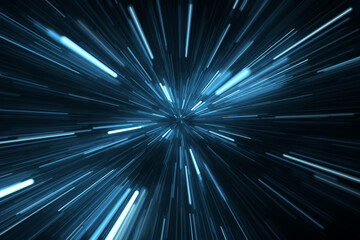 Abstract science or technology background. Speed of light.