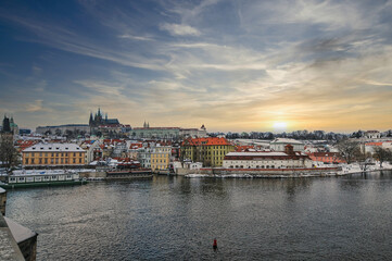 Obraz premium Vltava river in Prague, czech republic