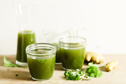 fresh green vegetable smoothie