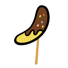 チョコバナナのイラスト素材