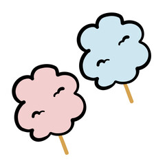 わたあめのイラスト素材　セット