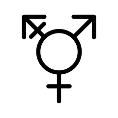 Gender Fluid Icon Vector Symbol Design Illustration