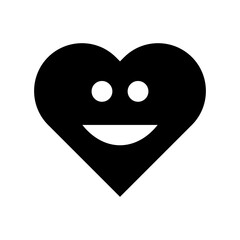 Happy Heart Icon Vector Symbol Design Illustration