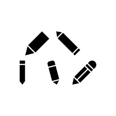 Pencil Icon Set Vector Symbol Design Illustration