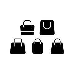 Shopping Bag Icon Set Vector Symbol Design Illustration
