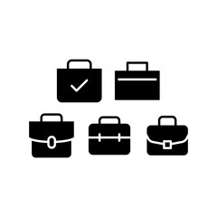 Briefcase Icon Set Vector Symbol Design Illustration