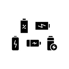 Battery Charge Icon Set Vector Symbol Design Illustration