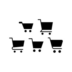 Cart Icon Set Vector Symbol Design Illustration