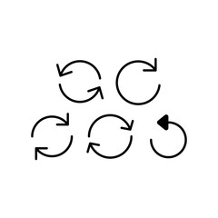 Refresh Icon Set Vector Symbol Design Illustration