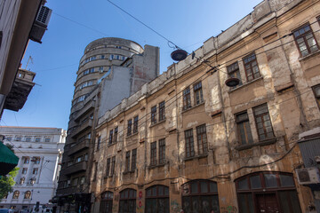 Fototapeta na wymiar Historical building in Romania Bucharest