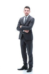 portrait in full growth. a modern businessman