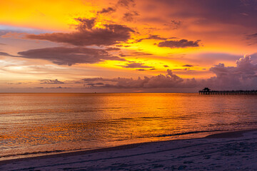 sunset on the beach