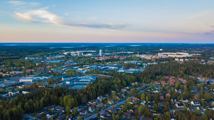 Drohnenbilder der Stadt Stockholm in Schweden.