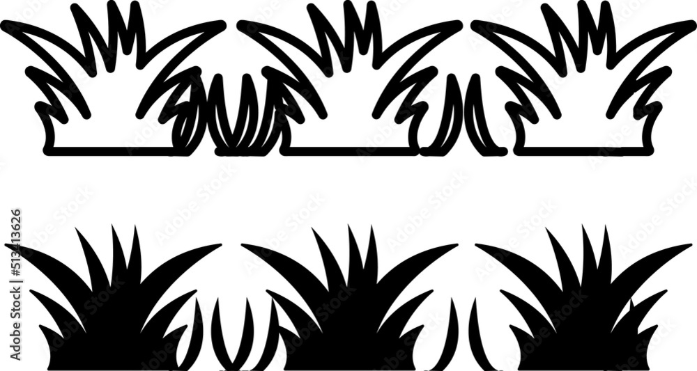 Poster grass icon vector. simple design on white background on white background..eps