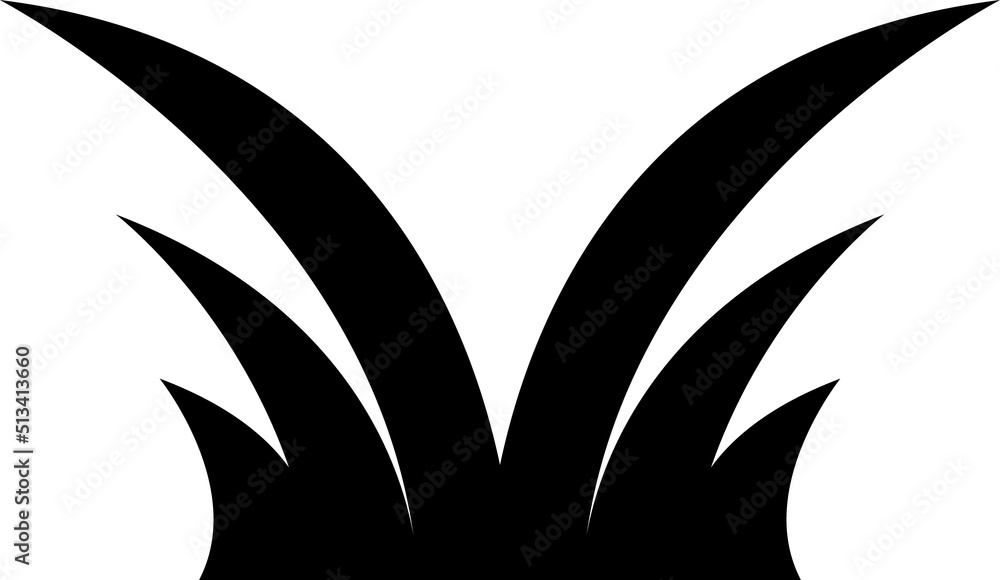 Poster grass icon vector. simple design on white background..eps