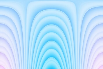 Abstract background effect of half ellipses or waves in pastel blue and pink. Harmonic and artistic background.